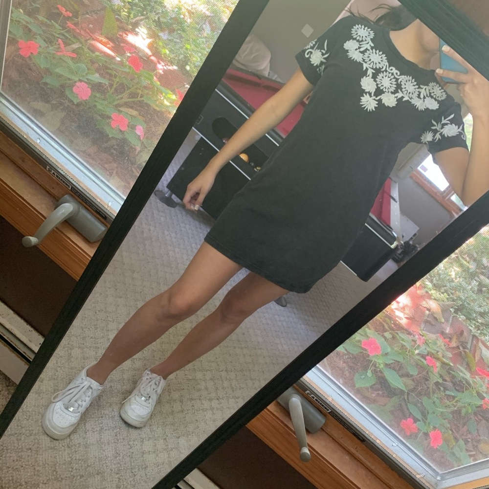 Embroidered T-Shirt Dress